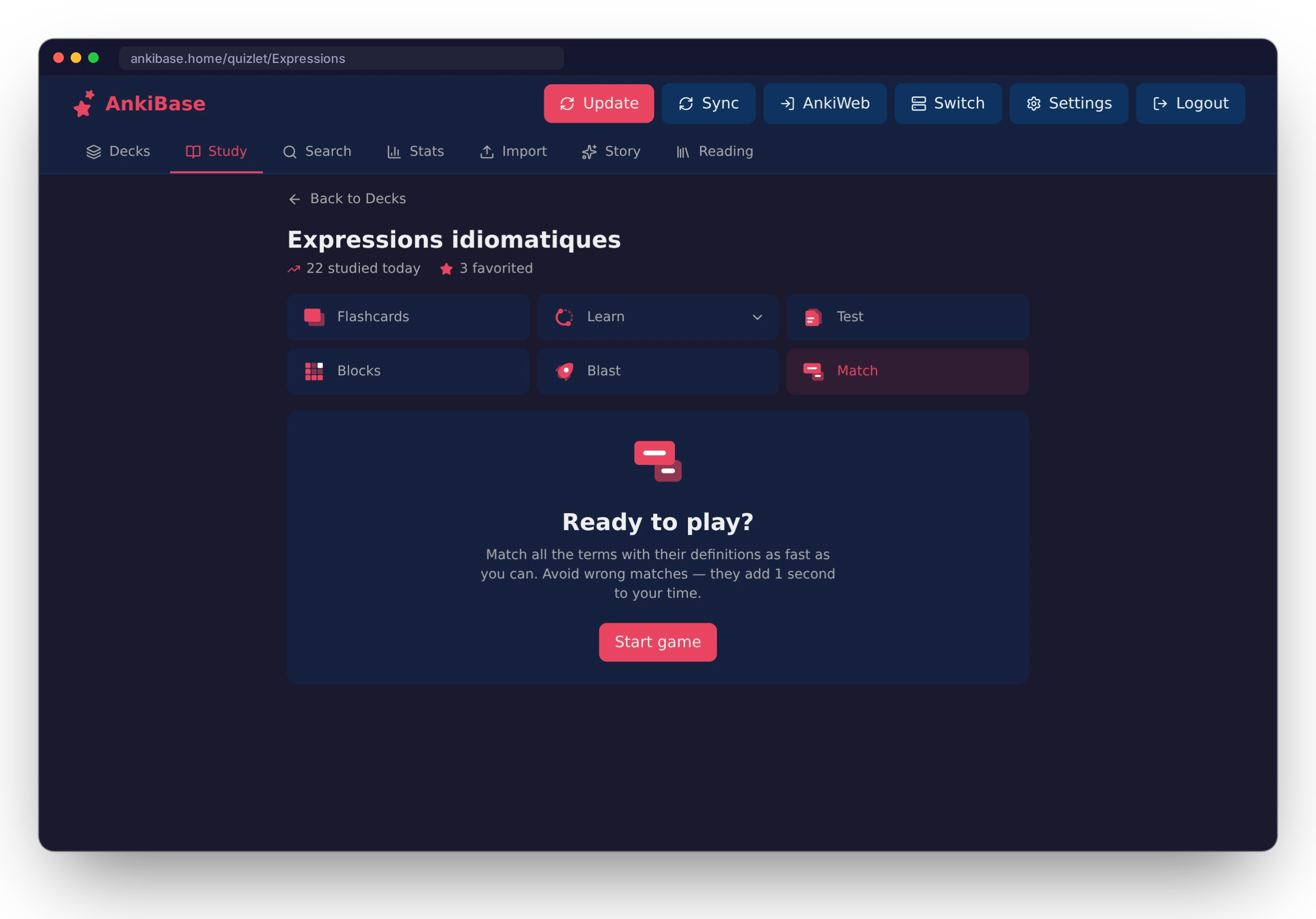 Quizlet Match